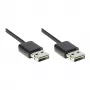 Cabo USB 2.0 High-Speed EASY Good Connections A macho para A macho, 2 m, preto