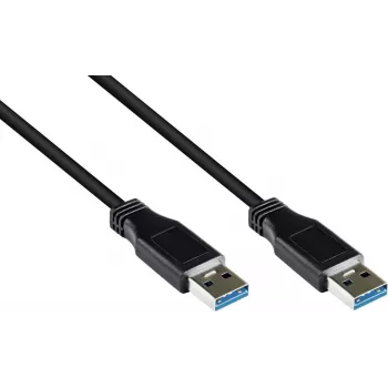 Good Connections Cabo USB 3.0, Type-A macho para Type-A macho, preto, 0,5 m 2712-S005