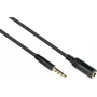 Cabo de extensão de áudio GoodConnections 3,5mm TRRS de 4 polos, ficha macho para fêmea, 3m, preto AS-35V4B3