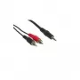 GoodConnections cabo de áudio jack estéreo 3,5mm para 2x RCA macho 2,5m preto AS-352C