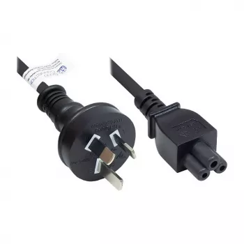 GoodConnections Cabo de Alimentação AC - Ficha Australiana para IEC C5 Trevo, 1,8 m, Preto