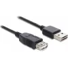 GoodConnections Alcasa 2511-EU01 cabo de extensão USB 2.0, ficha USB-A macho para USB-A fêmea, 1,8 m, preto