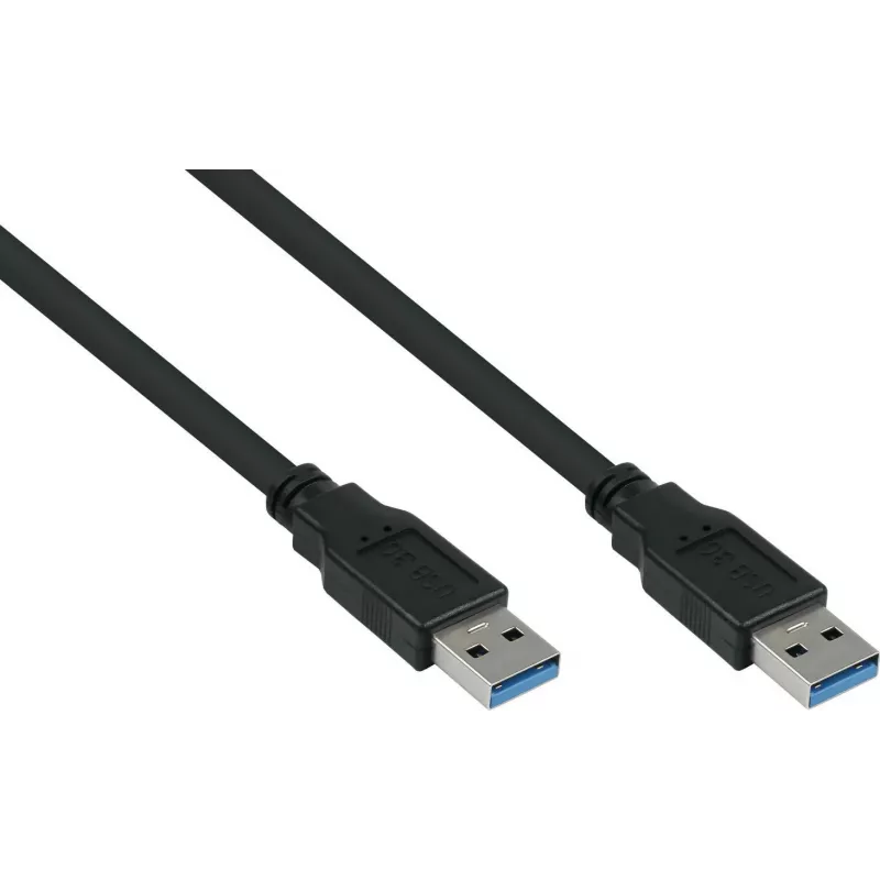 GoodConnections Cabo Alcasa UK30P-AA-030S USB 3.2 Gen 1 – USB-A para USB-A, 3 m, Preto
