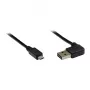 GoodConnections Alcasa Cabo USB 2.0 A para Micro-B 2m, angular, dourado