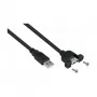 GoodConnections Alcasa UK20P-AEA-005S Cabo de extensão USB 2.0 para painel, USB-A macho para USB-A fêmea, 0,5 m, preto