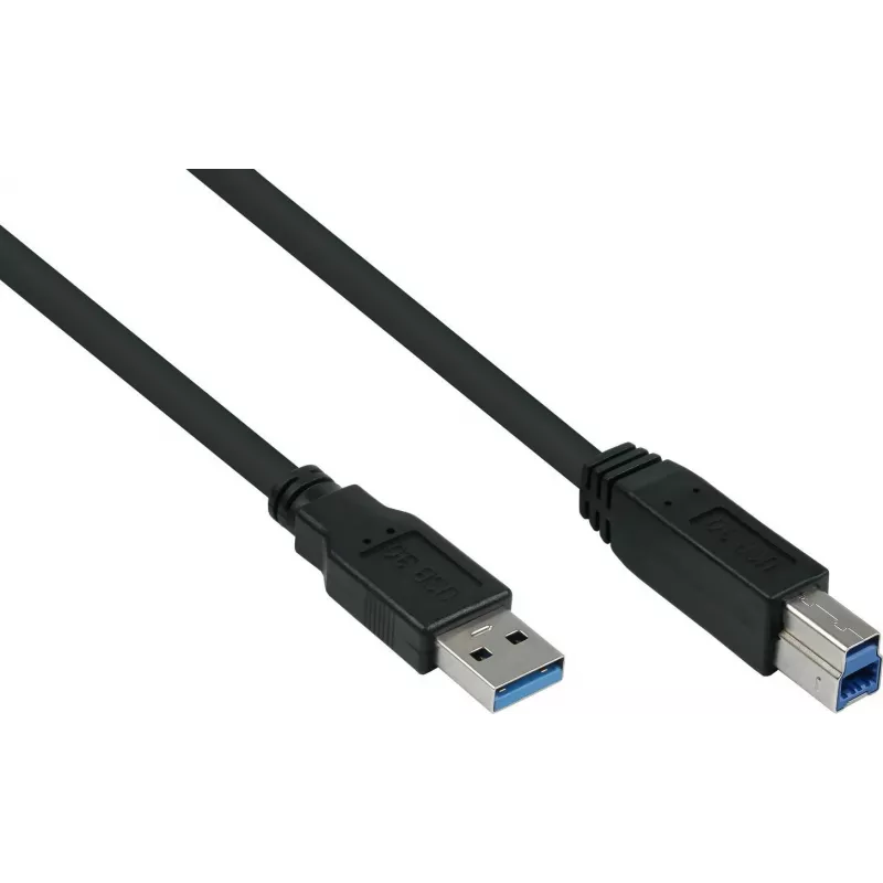 GoodConnections Alcasa Cabo USB 3.2 Gen 1 A para B 1,8 m preto