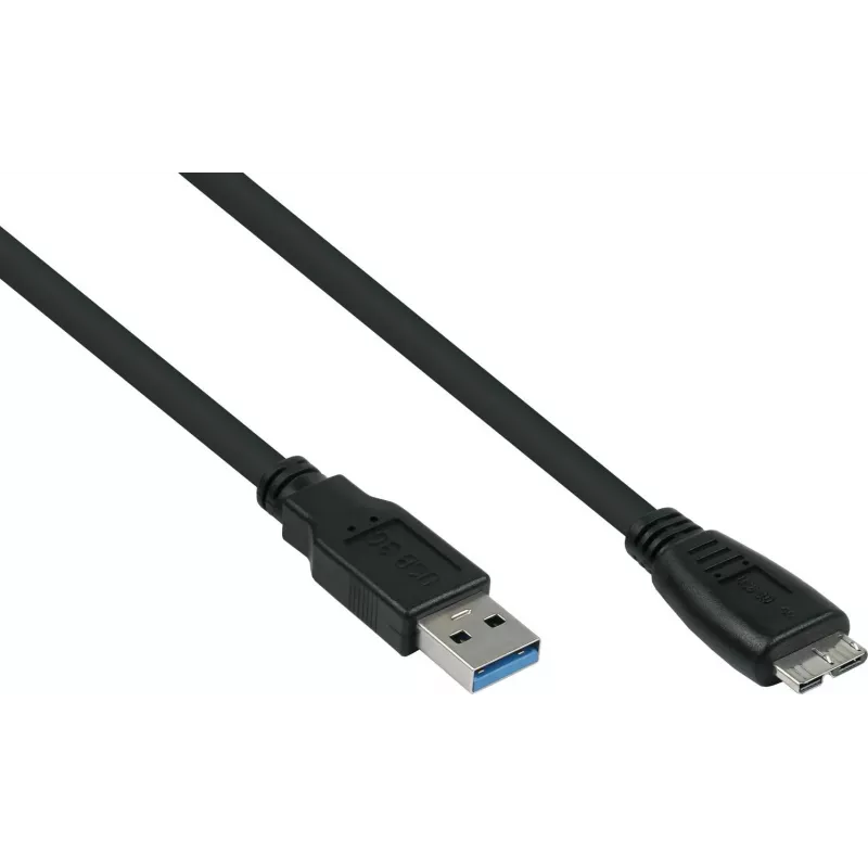 GoodConnections Alcasa cabo USB 3.2 Gen 1, USB-A para Micro-B, 1,8 m, preto