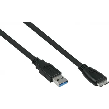 Cabo GoodConnections Alcasa USB 3.2 Gen 1, USB-A para Micro-USB B, 1 m, preto
