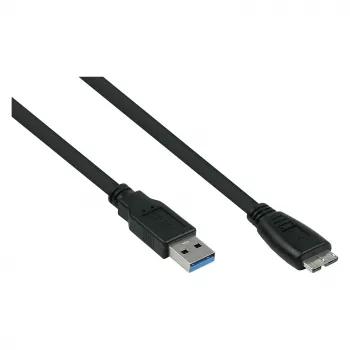 Cabo GoodConnections Alcasa USB 3.2 Gen 1, USB-A para Micro-USB B, 1 m, preto
