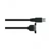 GoodConnections Alcasa UK30P-AEA-020S USB 3.0 Cabo de extensão para montagem em painel, USB-A macho para USB-A fêmea, 2 m, preto
