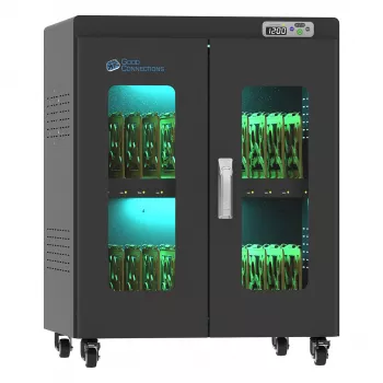 GoodConnections ANTARES PRO N24C carrinho de carregamento de portáteis para portáteis até 15,6 polegadas, USB-C 65W PD 3.0, desinfeção UVC, preto