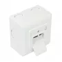 Tomada de rede GoodConnections Cat.6, 2xRJ45, blindada, saliente, entrada de cabo vertical, branco sinal RAL9003 (GC-N0026)