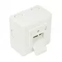 Tomada de rede de parede GoodConnections Cat.6, 2xRJ45, blindada, saliente, branco pérola RAL1013, GC-N0027