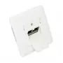 Tomada de rede de parede GoodConnections Cat.6A 2xRJ45 blindada embutir entrada de cabo vertical branco sinal RAL9003