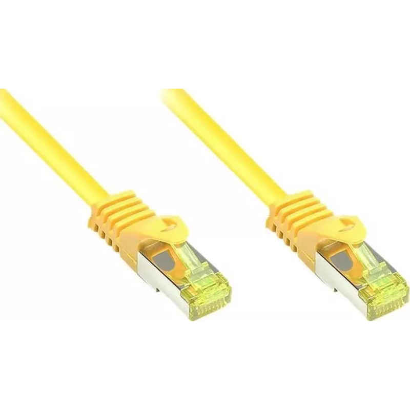 Cabo de patch Cat.7 RJ45 GoodConnections - 25m, amarelo, S/FTP PiMF, sem halogéneos, 600MHz (8070R-250Y)