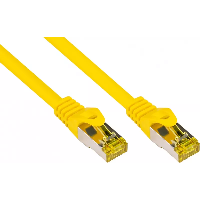 Cabo de patch Cat.7 RJ45 GoodConnections - 25m, amarelo, S/FTP PiMF, sem halogéneos, 600MHz (8070R-250Y)
