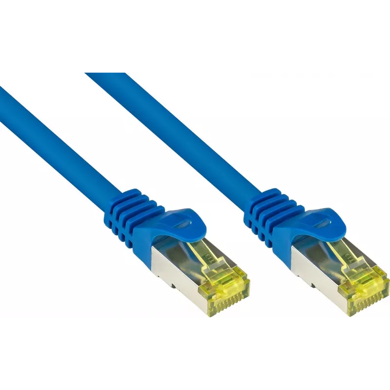 GoodConnections Cabo de rede Cat.7 S/FTP RJ45, 15m, azul, sem halogéneos, 600MHz, proteção da patilha 8070R-150B