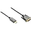 GoodConnections Cabo de ligação DisplayPort para DVI-D 24+1 - Contactos banhados a ouro 24K - OFC - Preto - 5m