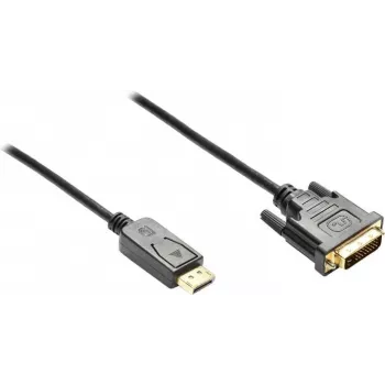 GoodConnections Cabo de ligação DisplayPort para DVI-D 24+1 - Contactos banhados a ouro 24K - OFC - Preto - 5m