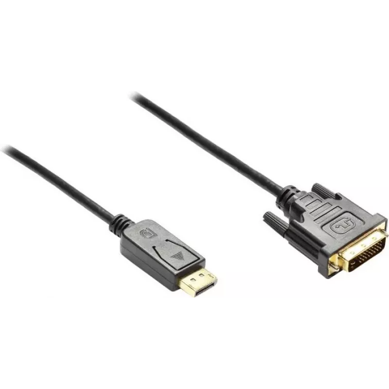 GoodConnections Cabo de ligação DisplayPort para DVI-D 24+1 - Contactos banhados a ouro 24K - OFC - Preto - 5m
