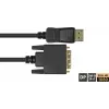 GoodConnections Cabo de ligação DisplayPort para DVI-D 24+1 - Contactos banhados a ouro 24K - OFC - Preto - 5m