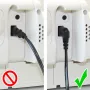 Cabo de alimentação GoodConnections Euro, ficha Euro para IEC C7 (trevo), ambas as ligações angulares a 90°, branco, 1,5 m (1550-ZW015W)