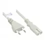 Cabo de alimentação euro GoodConnections ficha euro Type-C (reta) para conector fêmea C7/euro 8 (reta), cinzento, 0,75 mm², 5 m, Good Connections® (P0370-GR050)