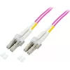 GoodConnections Cabo patch de fibra ótica LC/LC Duplex OM4 Multimodo, 2 m, aqua, LSZH LW-802LC4