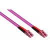 GoodConnections Cabo patch de fibra ótica LC/LC Duplex OM4 Multimodo, 2 m, aqua, LSZH LW-802LC4