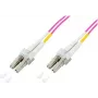 GoodConnections Cabo patch de fibra ótica LC/LC Duplex OM4 Multimodo, 2 m, aqua, LSZH LW-802LC4