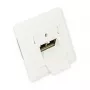 Tomada de rede GoodConnections Cat. 6, 2xRJ45, blindada, embutir, compatível com design, entrada de cabo vertical, branco pérola RAL 1013 (GC-N0025)