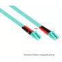 GoodConnections Cabo de patch de fibra ótica OM3 duplex multimodo SC para LC, 50/125 µm, 1m, LSZH Aqua LW-801LS3