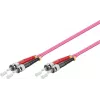 GoodConnections Cabo de rede de fibra ótica OM4 ST para ST multimodo duplex, 7,5 m, LSZH, violeta LW-8075ST4