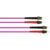 GoodConnections Cabo de rede de fibra ótica OM4 ST para ST multimodo duplex, 7,5 m, LSZH, violeta LW-8075ST4