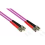 GoodConnections Cabo de rede de fibra ótica OM4 ST para ST multimodo duplex, 7,5 m, LSZH, violeta LW-8075ST4
