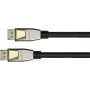 GoodConnections Cabo DisplayPort 2.0 PREMIUM, 54 Gbit/s, UHBR 13.5, 4K @240Hz / 8K @60Hz, fichas em metal maciço, cobre (DP20-PY020)