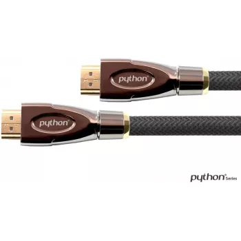 Cabo HDMI de alta velocidade GoodConnections PYTHON Series com Ethernet, 4K UHD 60Hz, 18Gbps, banhado a ouro, trança de nylon, 3m, Preto (GC-M0018)