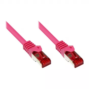 GoodConnections RNS® Cabo patch Cat. 6 S/FTP com proteção de lingueta, 20m, magenta