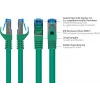 GoodConnections RNS® Cabo de patch Cat. 6A S/FTP sem halogéneos com proteção da patilha, 3 m, verde