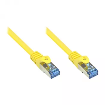 GoodConnections RNS® cabo de rede Cat. 6A S/FTP PiMF sem halogéneos com proteção da patilha de engate, 500 MHz, amarelo, 15 m (8060-H150Y)