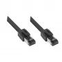 Cabo de rede RNS® Cat.8.1 S/FTP, 0,5 m, preto, LSZH, 40 Gbit/s, 2000 MHz