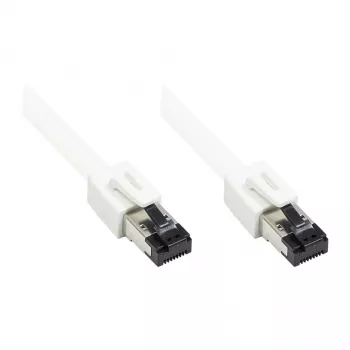 GoodConnections RNS® Cat.8.1 S/FTP Cabo de rede, PiMF, LSZH, 2000MHz, 40Gbit/s, branco, 0,5m