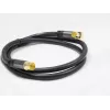 GoodConnections Cabo de antena SAT SmartFLEX, ficha IEC/coaxial angular para conector fêmea, banhado a ouro, blindagem quádrupla, 120dB de blindagem, preto, 15m (GC-M2078)