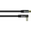 GoodConnections Cabo de antena SAT SmartFLEX, ficha IEC/coaxial angular para conector fêmea, banhado a ouro, blindagem quádrupla, 120dB de blindagem, preto, 15m (GC-M2078)