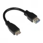 GoodConnections Cabo adaptador USB 3.0 OTG, ficha Micro USB B para conector fêmea USB-A, Preto, 0,1 m