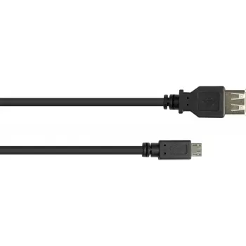 GoodConnections cabo adaptador USB-OTG, ficha Micro-USB Type-B para conector fêmea USB Type-A, USB 2.0, 0,1 m, preto