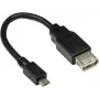 GoodConnections cabo adaptador USB-OTG, ficha Micro-USB Type-B para conector fêmea USB Type-A, USB 2.0, 0,1 m, preto