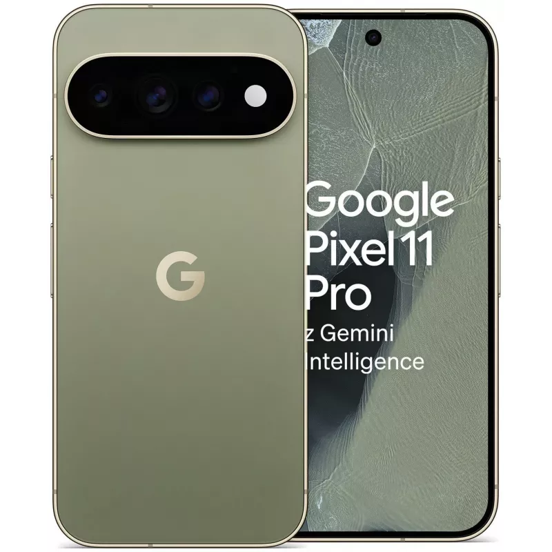 Google Pixel 11 Pro 5G Smartphone, 12GB RAM, 256GB armazenamento, 6,3 polegadas OLED 120Hz ecrã, Oliva