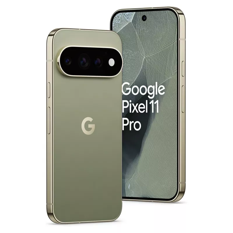 Google Pixel 11 Pro 5G Smartphone, 16GB RAM, 512GB armazenamento, 6,3 polegadas OLED 120Hz ecrã, Oliv, Dual-SIM, Android 16