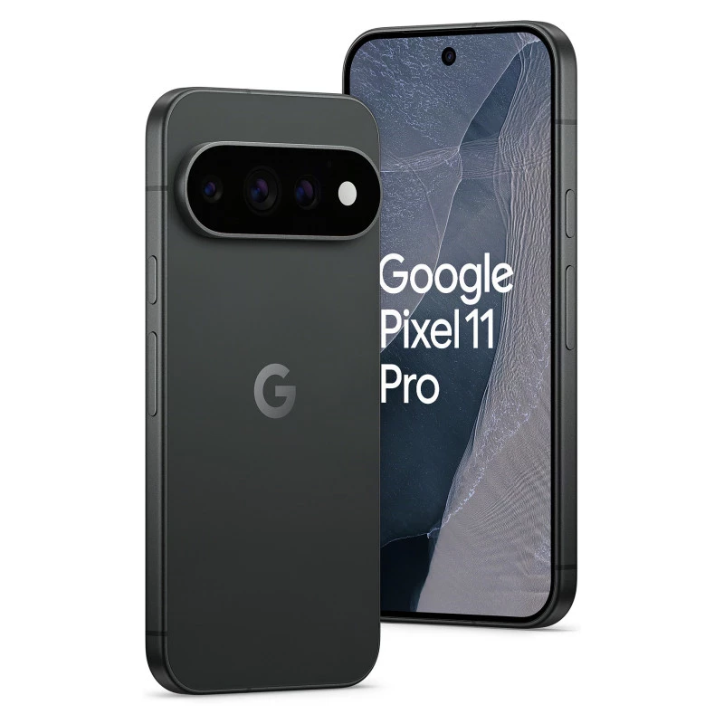 Google Pixel 11 Pro 5G Smartphone, 6,3 polegadas OLED 120Hz, 12GB RAM, 256GB armazenamento, Dual-SIM, Obsidian Black
